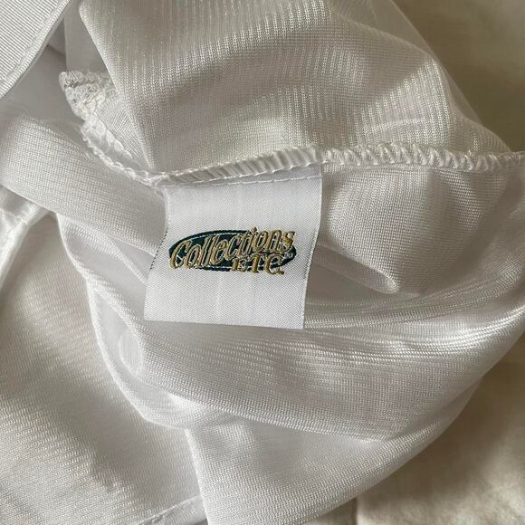 Vintage Y2K white lace cami womens m dainty slip coquette angel romantic sheer - Picture 7 of 7